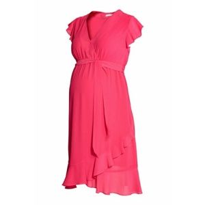 H&M Mama Flounce Sleeve Maternity Dress